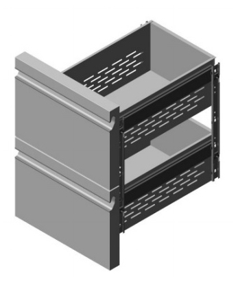 Schubladenblock 2xGN 1/2 für Kühltische SMART  